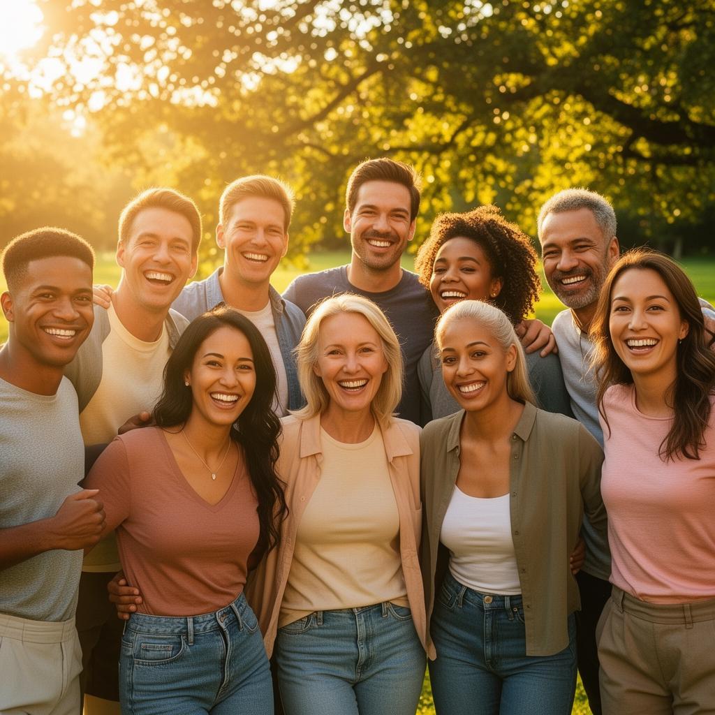 Happy healthy people